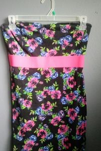 Floral print bodycon mini dress
